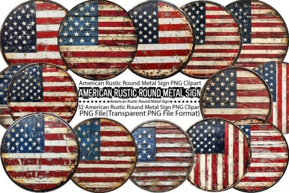 American Rustic Round Metal Sign Clipart Review for Embroidery Projects