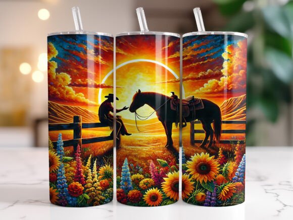 Cowboy 20oz Tumbler Wrap Sublimation PNG Review