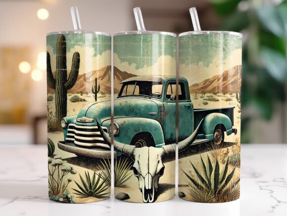 Cowboy Western Boho Tumbler Wrap PNG Review