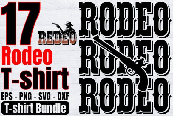 Funny Rodeo T-shirt Design Bundle, Cowboy