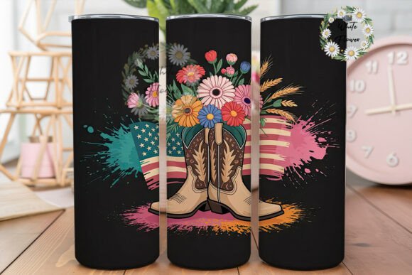 Patriotic Cowboy Boots Floral Embroidery Design Review