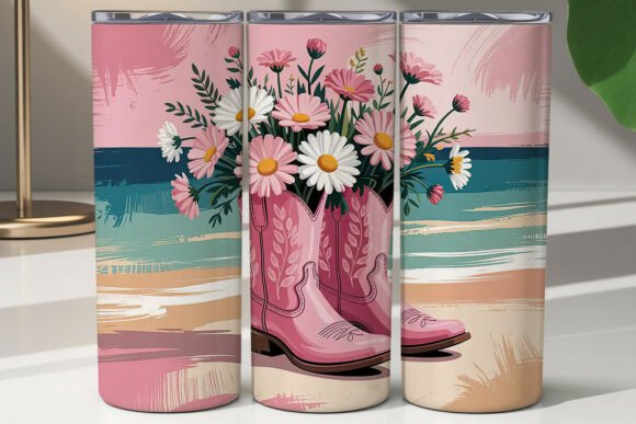 Pink Cowboy Boots Floral Tumbler Design Review