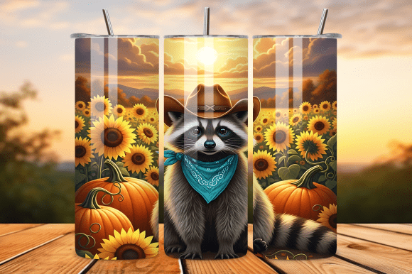Raccoon Cowboy 20oz Tumbler Wrap PNG Review for Real Projects