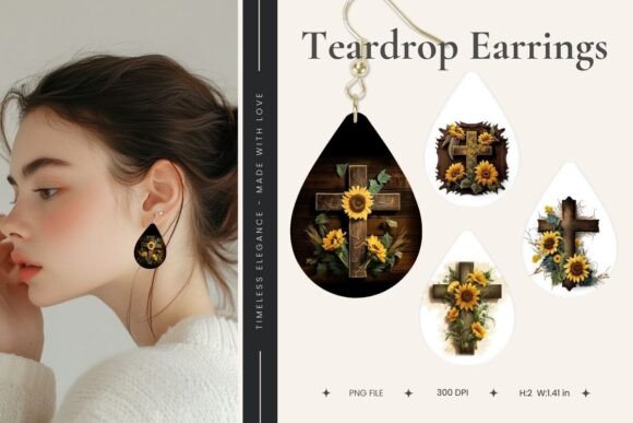 Review: Cross Sunflower Teardrop Earring Western