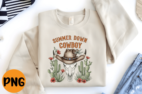 Summer Cowboy Boho Skull PNG Review for Embroidery Projects