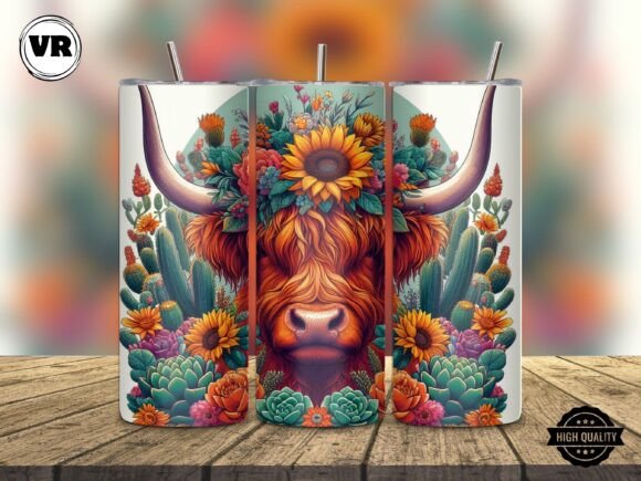 Western Boho Highland Cow Tumbler Wrap Review