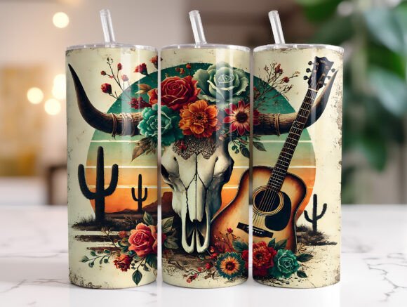 Western Cow Skull Guitar Tumbler Wrap Review
