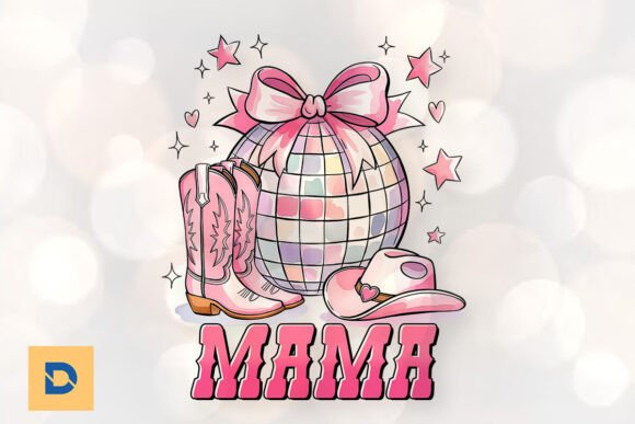 Western Cowgirl Mama Disco Ball PNG Review