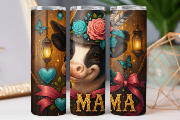 Western Mom Tumbler Wrap 20oz Design Art