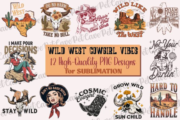 Wild West Cowgirl Vibes PNG Bundle Review: A Designer’s Perspective